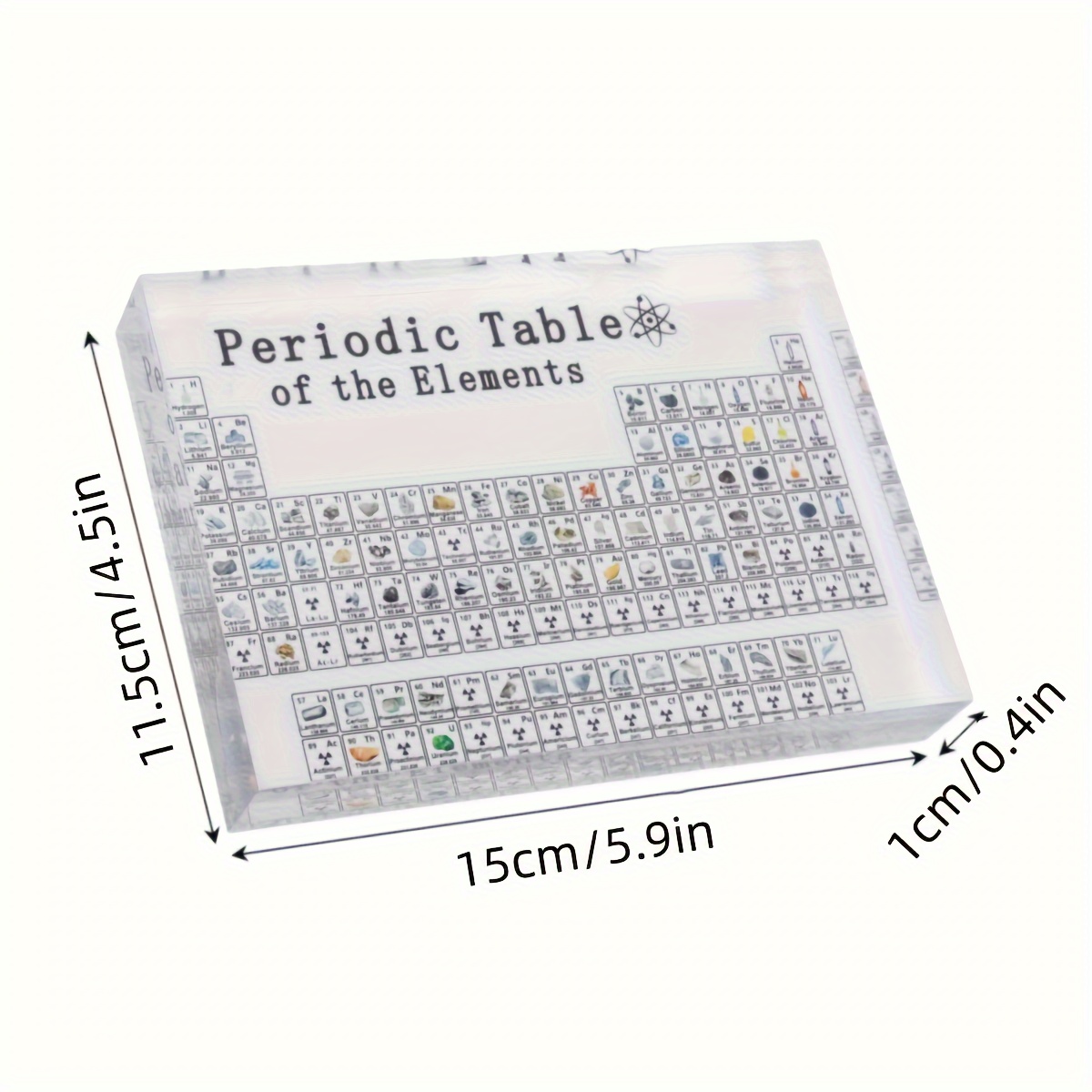 Chemical Element Display Acrylic Periodic Table with 83 Real Elements  Samples