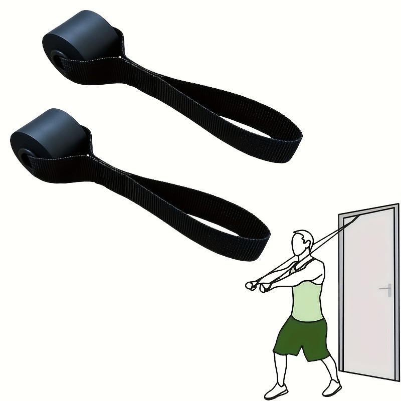 TEMU 2pcs Crochets de porte à , accessoires de fitness, adaptés aux bandes de résistance, comprenant des crochets de porte, des clips de porte, des