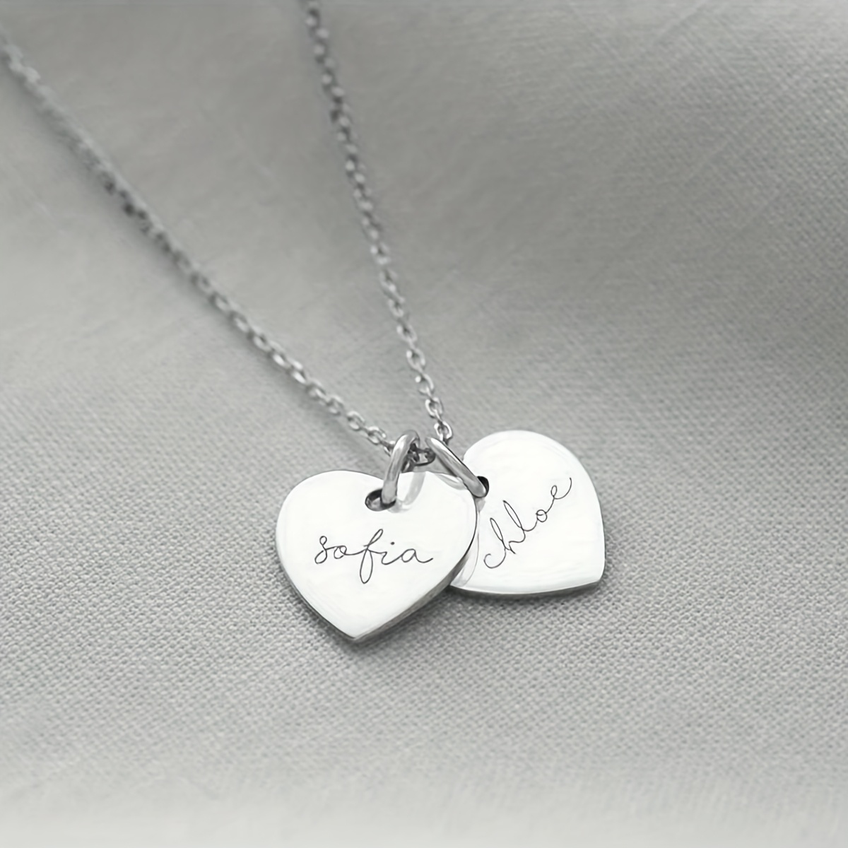 TEMU 1pc Of Personalized Custom Necklace, Custom Pendant Necklace, Stainless Steel Silvery Golden Custom Pendant Necklace, Fashionable And Versatile