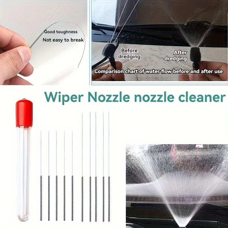 

10pcs Stainless Steel Wiper Nozzle Cleaning Kit - Unclog & 3d Printer , Gas Stove Outlets, Rain Brush, Needle Cleaning