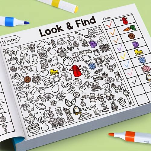interactive book for kids observation and search activity book with visual search exercises focus games classroom activities back to school supplies easter and christmas gifts mixed colors educational childrens book
