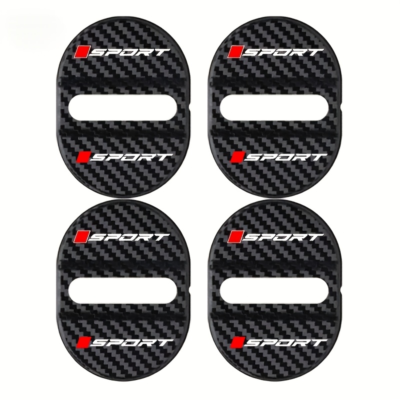 E-shop Sportlicher Auto Türschloss Abdeckung im Sportdesign. Mit Carbonfaser Textur Design und Funktionen wie Stoßdämpfung, Geräuschreduzierung,