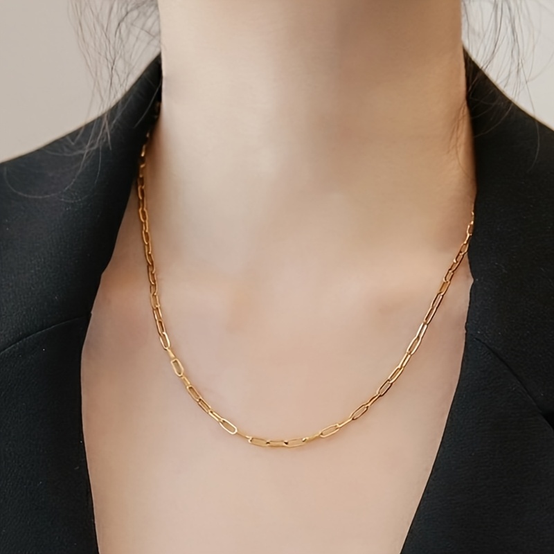 Vintage Cross Chain Necklace for Women - Adjustable Stainless Steel Accessory