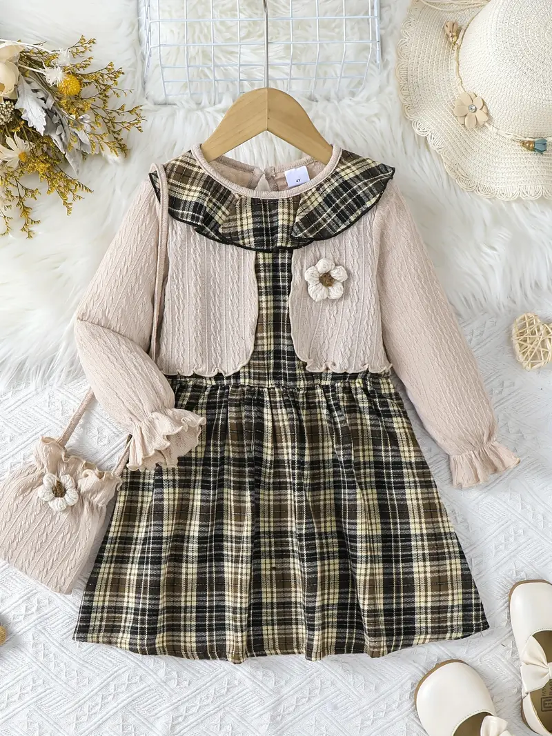 girls 2 in 1 knitted cable texture fabric - Temu girls 2 in 1 knitted cable texture fabric - Temu