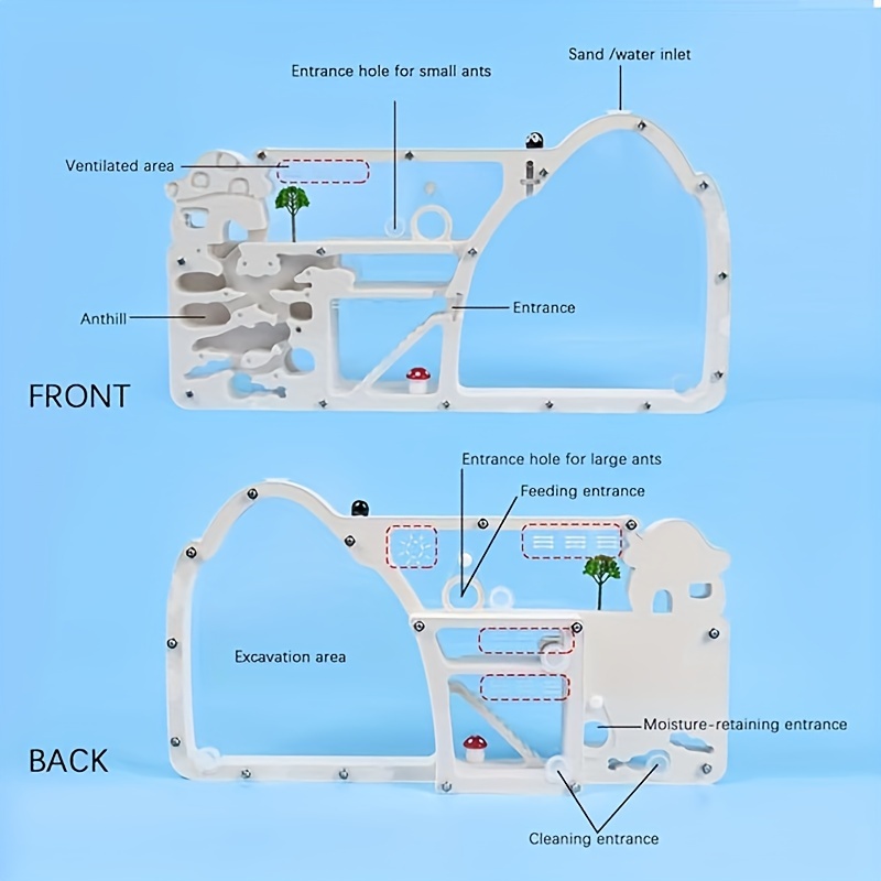 

Large Sand Ant Farm Castle: Ant Habitat, Ant Ecosystem Box, Educational, Educational Supplies, Plastic Material