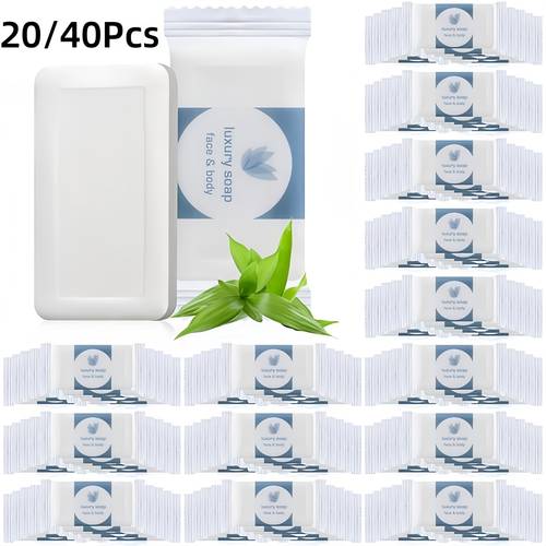20/40pcs 0. Mini Bar Soap Bulk Individually Wrapped Bulk Hand Bars Travel Size Toiletries for Vacation Guest Bathroom Rentals