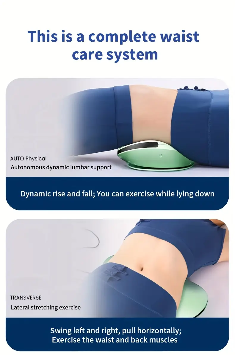 usb rechargeable electric lumbar massager with heat vibration full body massage for home office or travel perfect gift for men women details 4