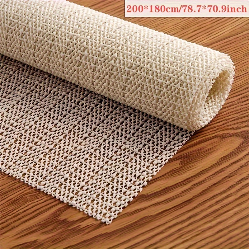 

Non-slip Silicone Pvc Mesh Mat For Any Hard Surface Floor, Practical Knitted Net Pad For Sofa, Home Carpet, Mattress, Bedding, Door Mat, And Floor Mat - Hand Wash Only, White