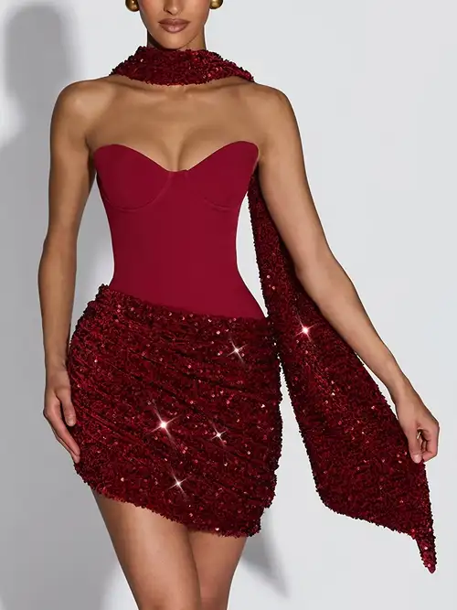 strapless corset dress sold on Temu Mexico strapless corset dress sold on Temu Mexico