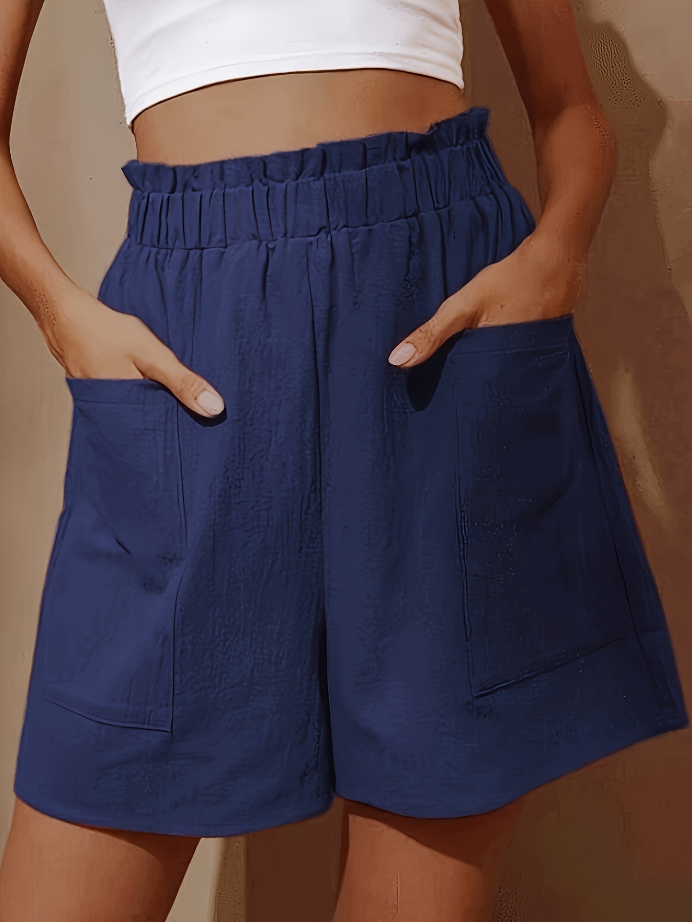 Plus Size Linen Shorts Australia Women'S Plus Size High Waist
