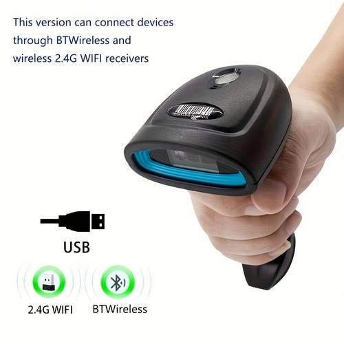 2d barcode scanner handheld usb wired 2 4gwifi wireless wireless 1d 2d reader quick identify bar code reader cmos for retail warehouse supermarket store