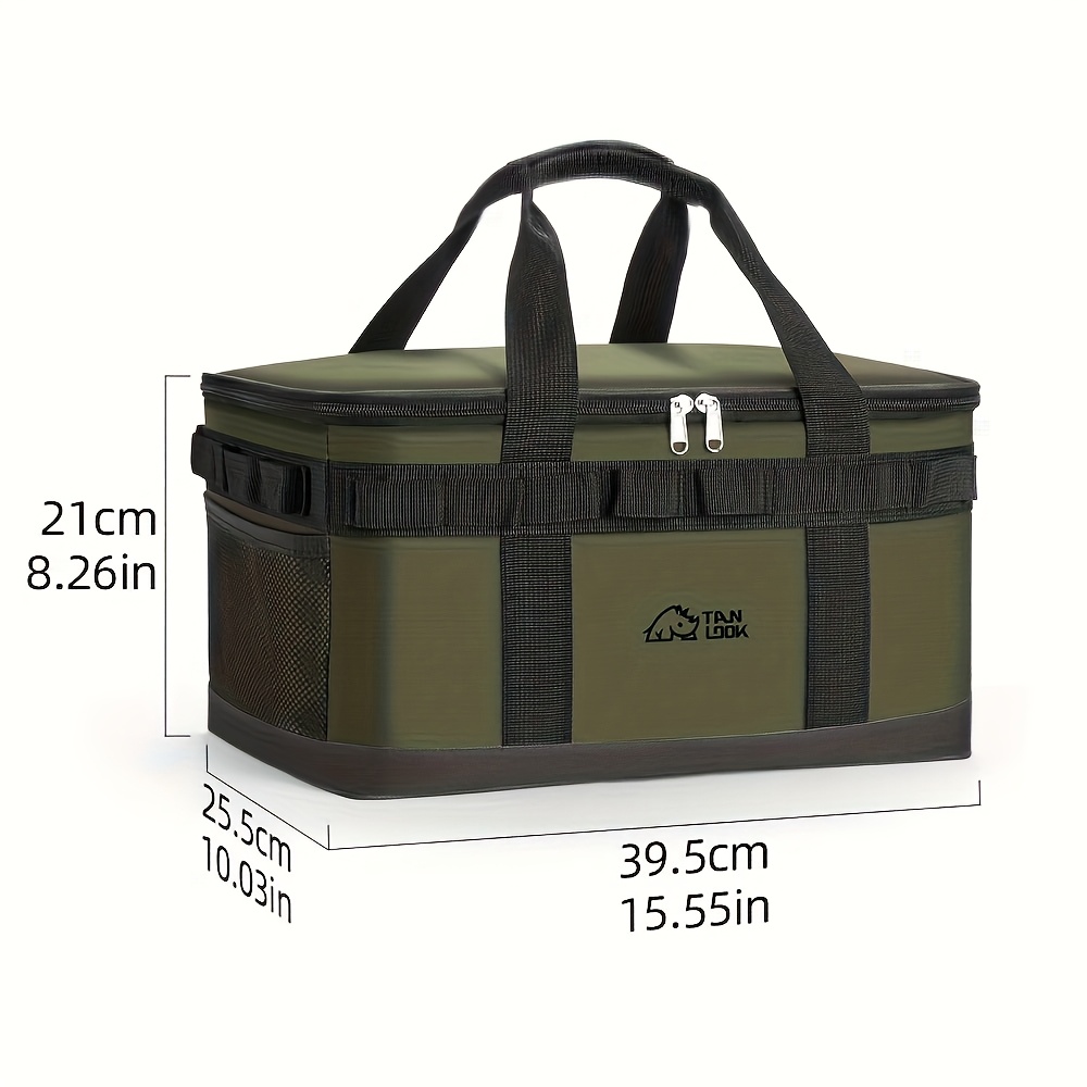 TEMU Outdoor Tactical Insulated Cooler Bag - Large Capacity Portable Insulated Storage For Camping, Hiking, - Durable Multi-use Cooler With Carry