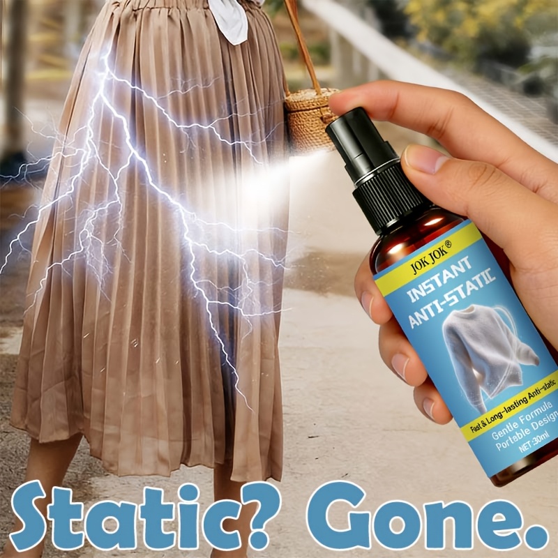 1 Anti-static Fabric Spray | Reduce Static , Cling And Fibers - For Knitwear, Sweaters, Skirts, Coats, Scarves - For Home Fabrics Like Blankets, Curtains, Sofa Covers - Smooth Feel, Neat Look