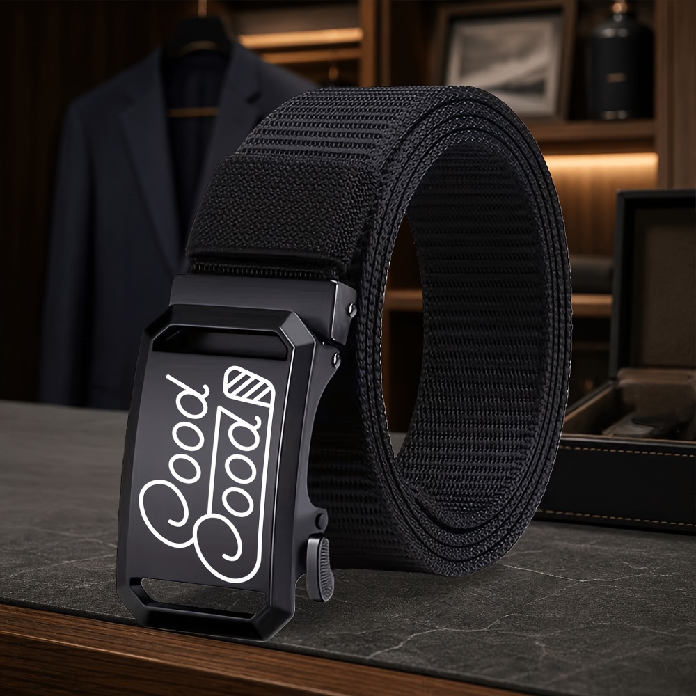 TEMU Fashion Golf Men's Belt, Adjustable Design, Simple And Durable, Suitable For Daily Or Business And Social Occasions, A Perfect Gift For Father's