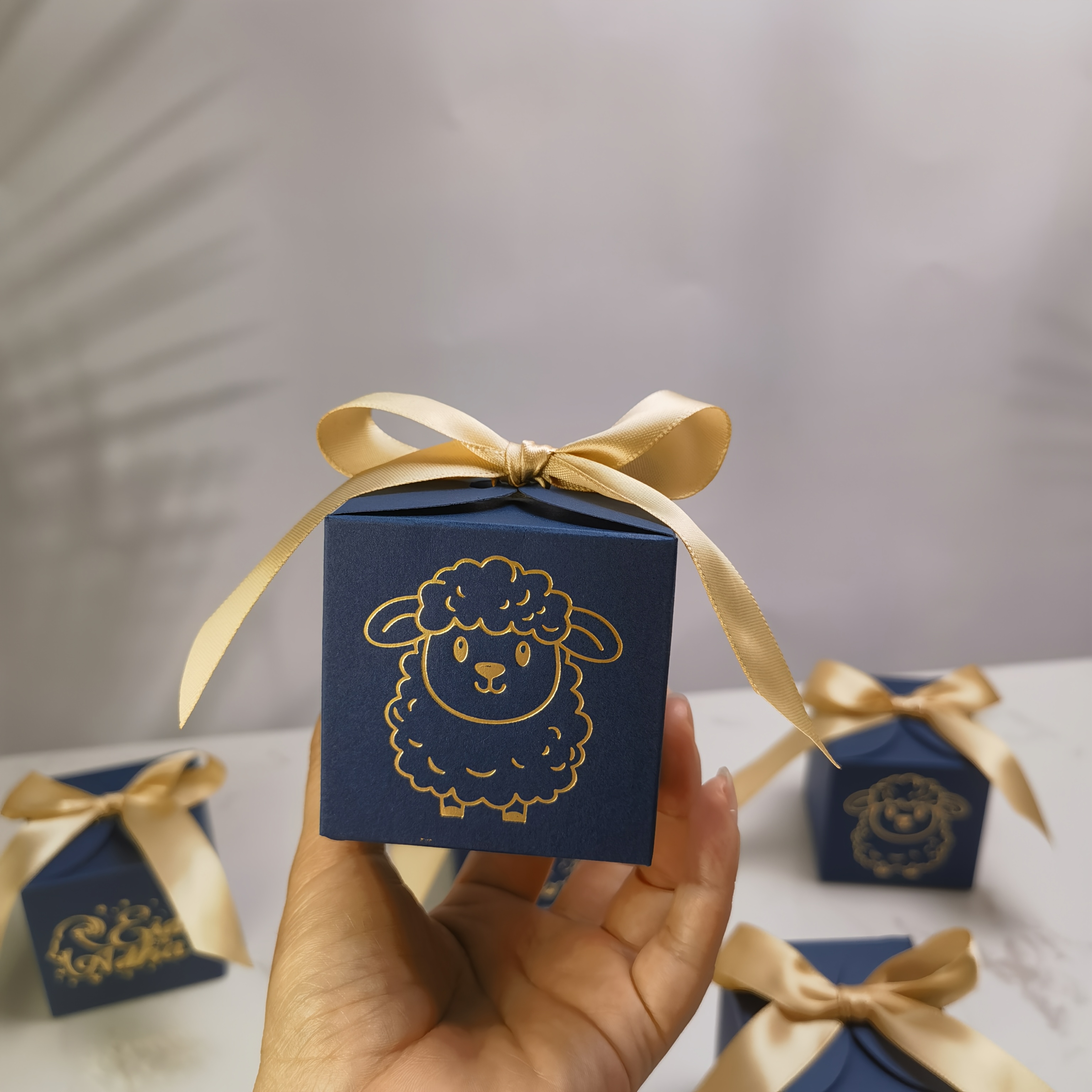 TEMU 10pcsgolden Onion Eid Box Candy Box, High-grade Gift Box With Hot Stamping, Small Business Supplies, Packaging Boxes, Candy Boxes, Christmas,