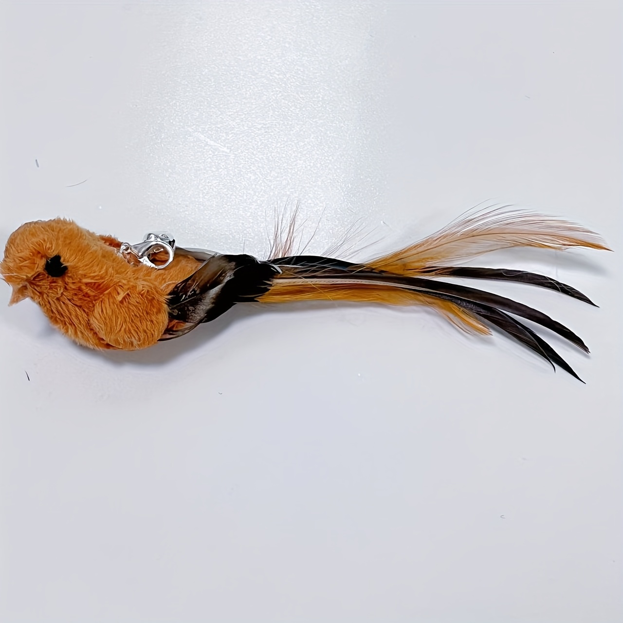 Bird Replacement Heads for Cat Toys, Artificial Feather Material, Replacement Teaser Head for Cat Wand Bird with Bell, Sturdy Cat Toy for Indoor Entertaining, Without Battery