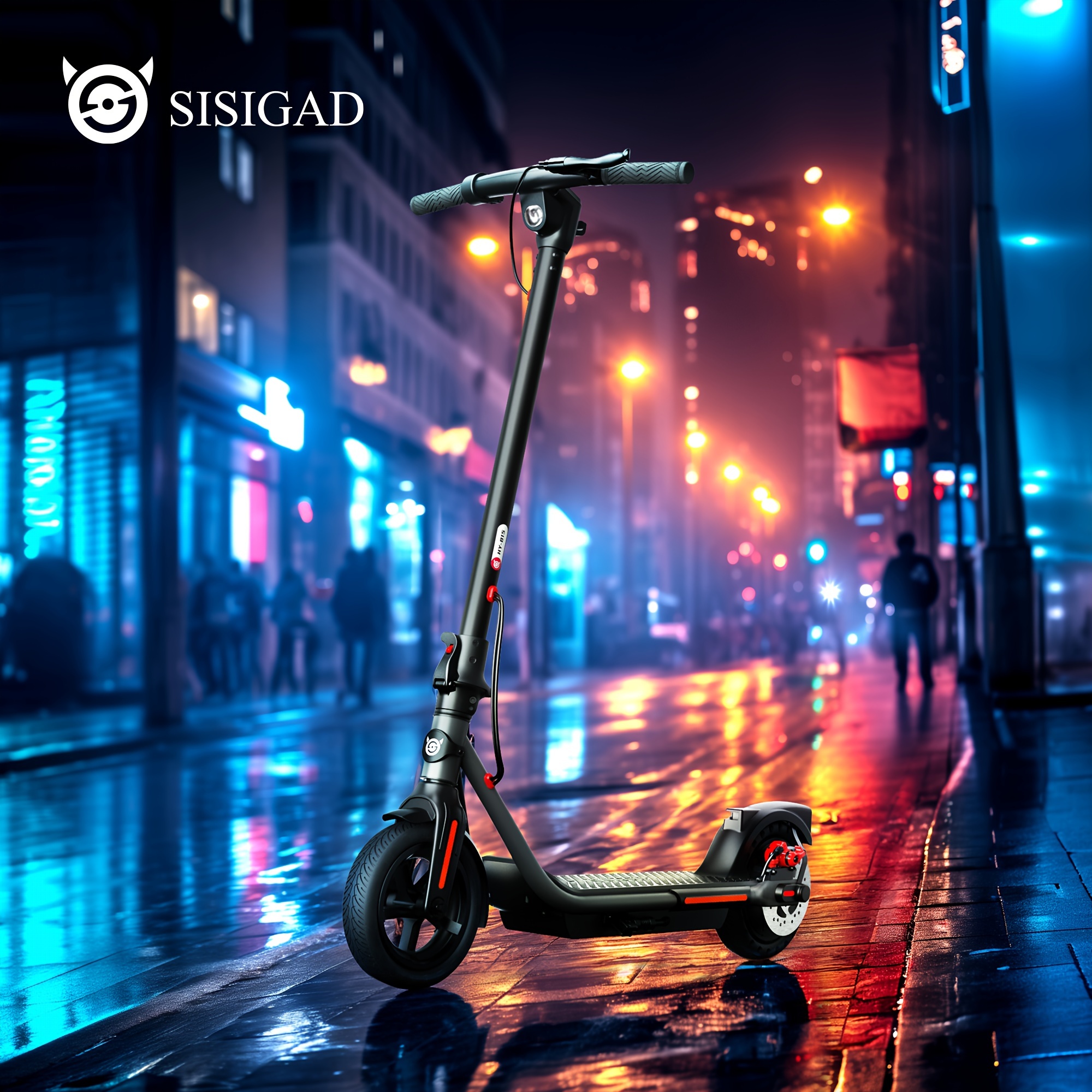 

Sisigad Folding Electric Scooter, 8.5" Solid Tires, 300w Electric Scooter With 15 Miles Long Range, 15mph Foldable Commuting For Adults