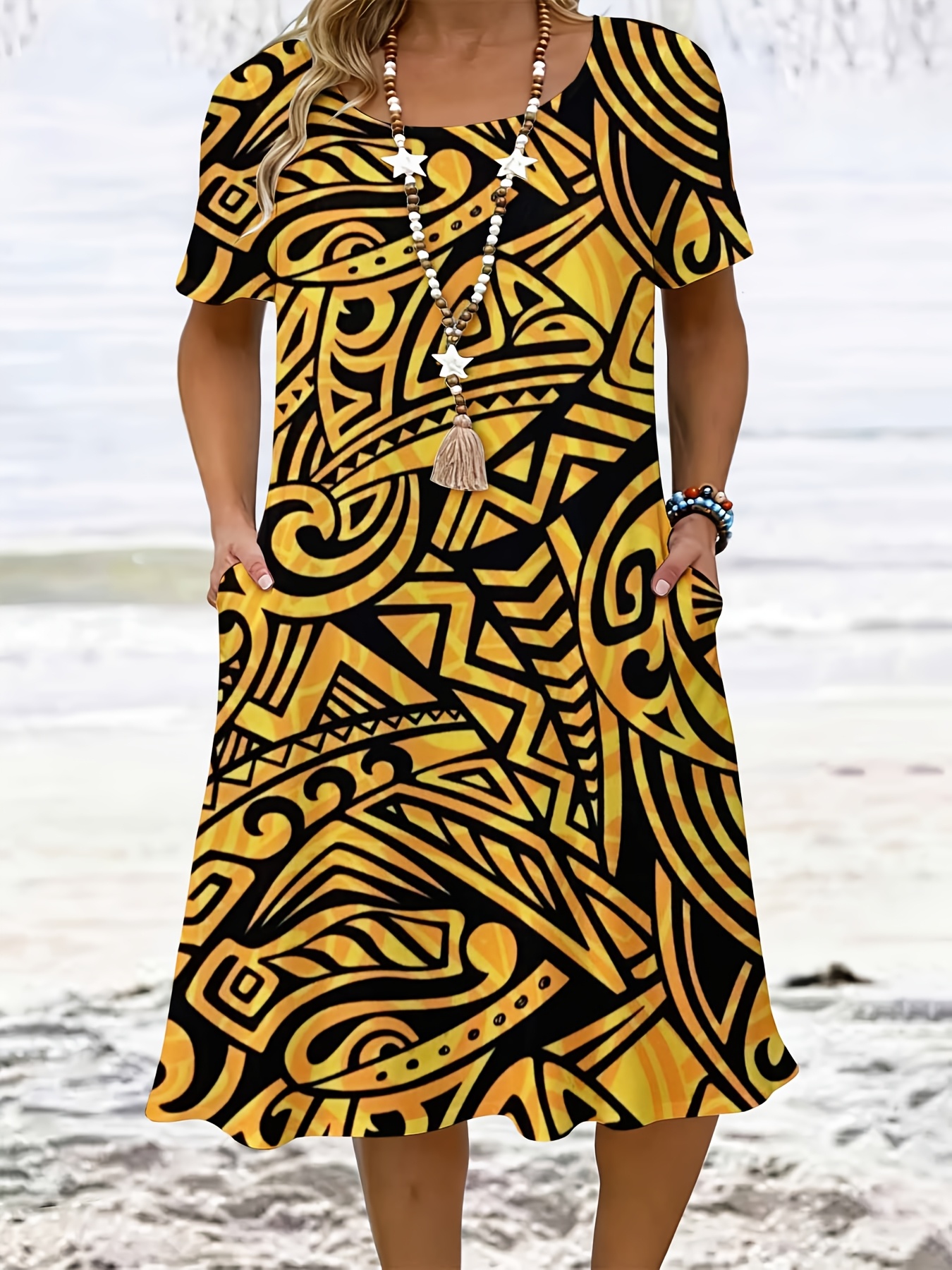 black green and yellow dress yellow and black dress sold on Temu United States