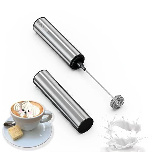 Electric Milk Frother 12000RPM High-Speed Motor, 304 Stainless Steel Whisk, 500Mah Long-Lasting Battery, Portable Rechargeable Foam Maker for Coffee/Latte/Cappuccino/Hot Chocolate with