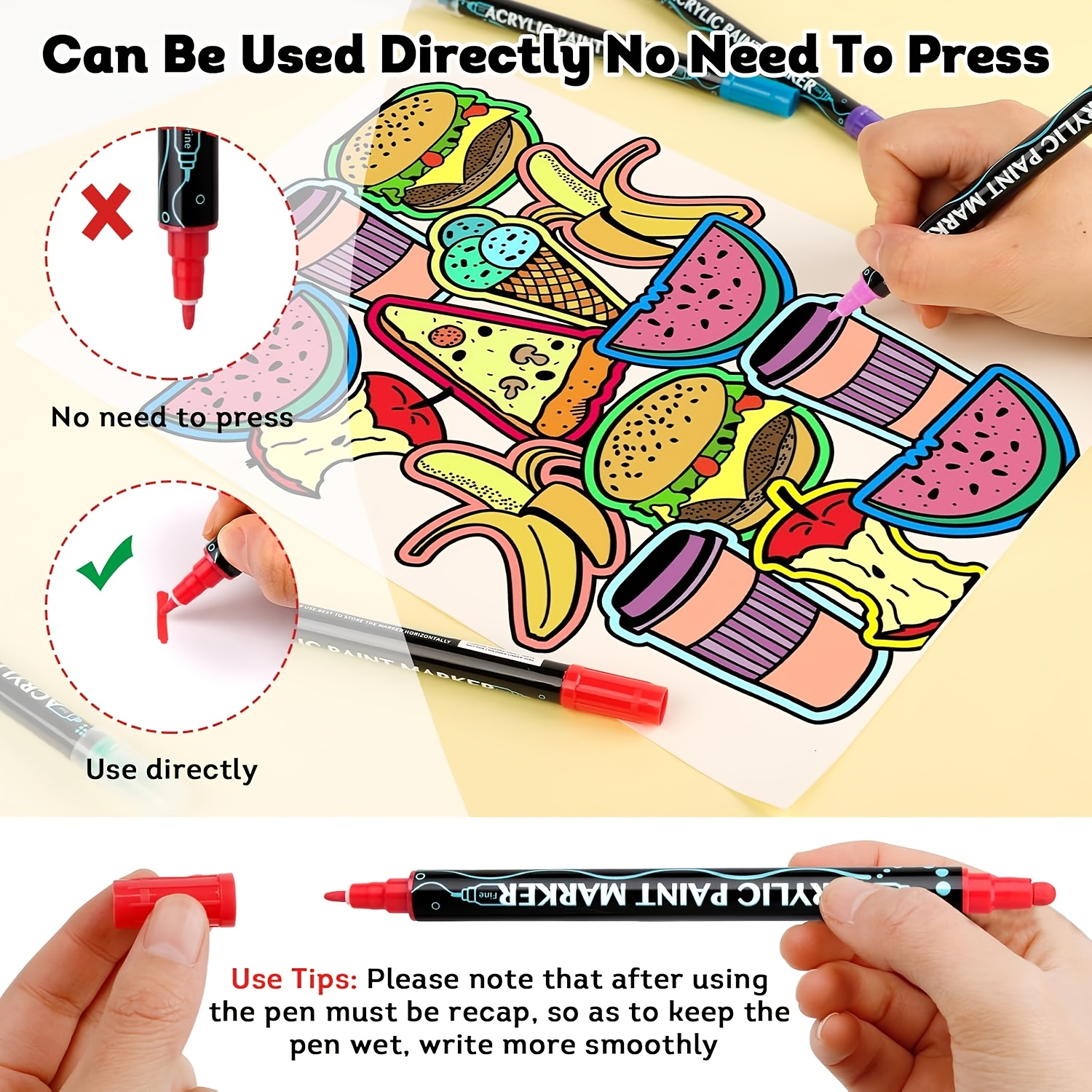60 Bagtype Acrylic Paint Markers Set