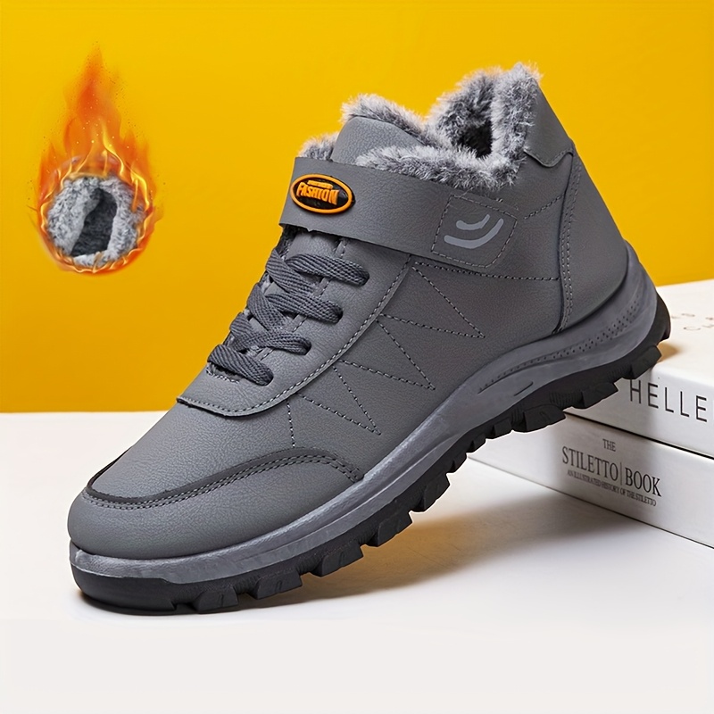 TEMU Men's Shoes Winter Shoes Sports Shoes Women's Shoes Warm Shoes Winter Middle-aged And Elderly Walking Shoes Thickened Dad Shoes Plush Warm Shoes