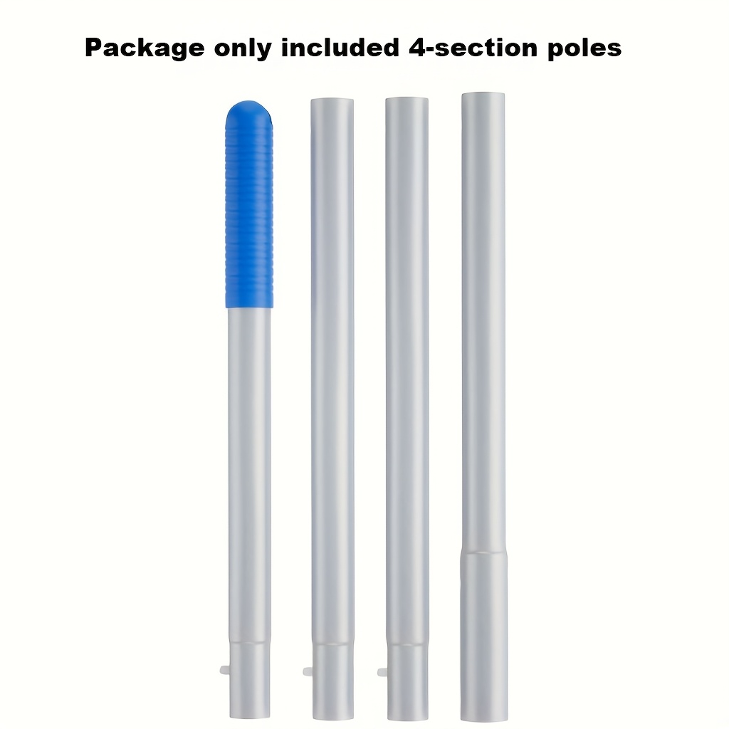 Image of 1 Set Pool Pole, 4-sections 54in Aluminum Pole For Pool Skimmer Net/brush/vacuum Head And Pool Cleaning Tools, Aluminum Sleeve Type Joint