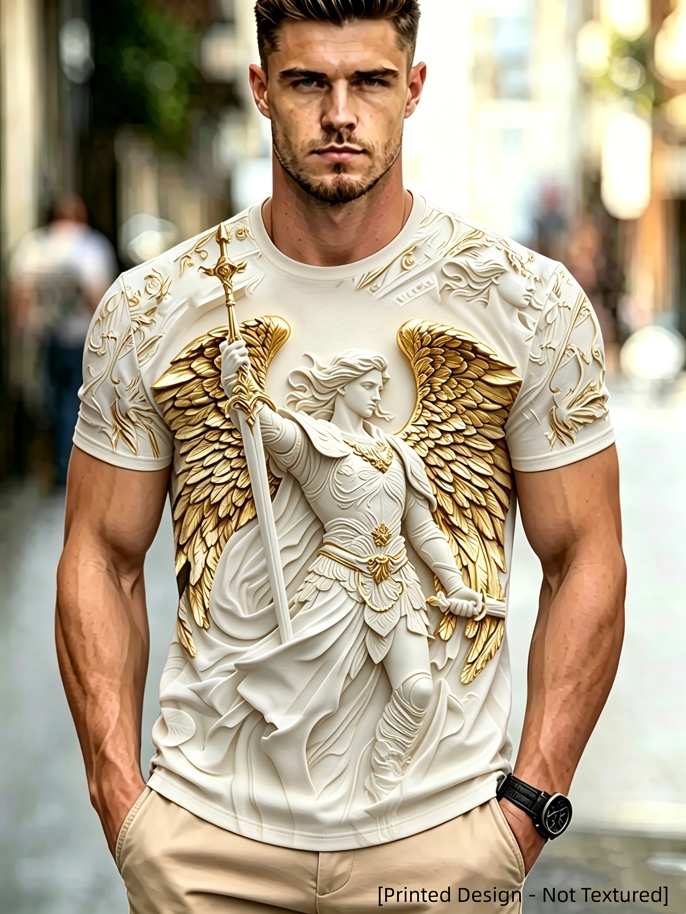 Men's graphic print casual t shirt