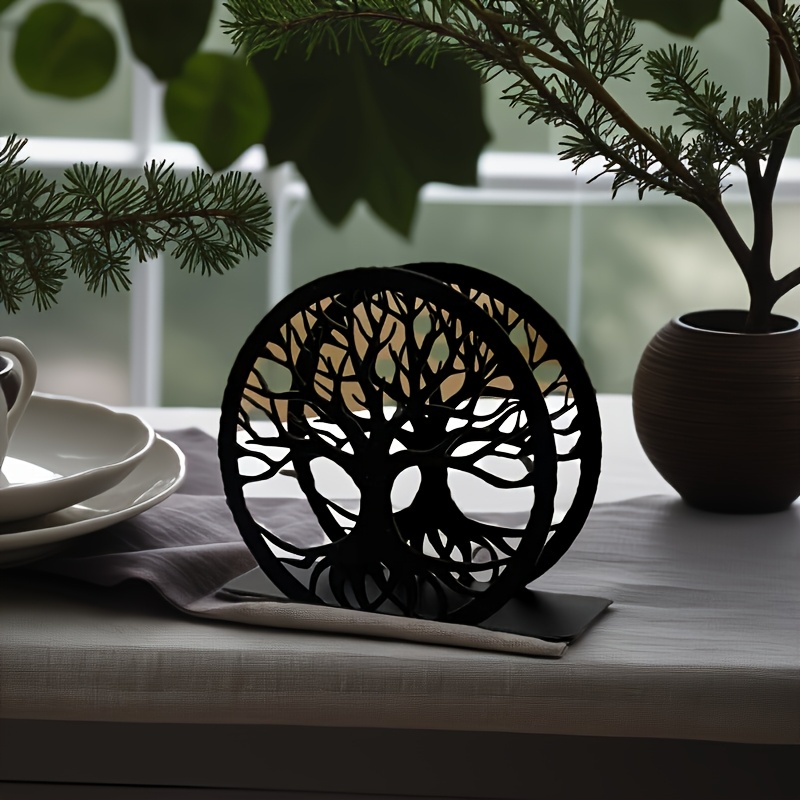 1pc Elegant Metal Tree Of Life Napkin Holder - Tissue Clip For Desk, Home Kitchen & Dining Decor | Parties, Picnics & Holidays (easter, Valentine's, Graduation)