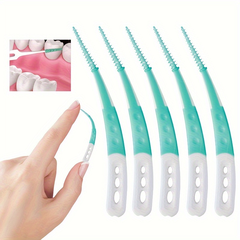 

12pcs/box 60pcs/box Curved Interdental Brush Soft Gel Interdental Brush Z08 Gentle On Gums & Teeth