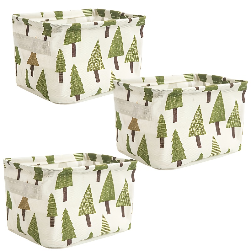 TEMU 3 pièces Panier de Rangement Rectangulaire Moderne Nordique à Ouverture Supérieure - Organisateur Adapté pour Chambre d'Adolescent, Salle de