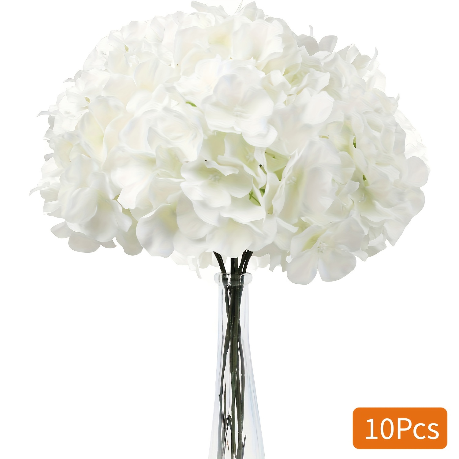 TEMU 10pcs Hydrangea Artificial Flowers Hydrangea Flowers Artificial Flowers Heads With Stems For Home Wedding Party Decorations