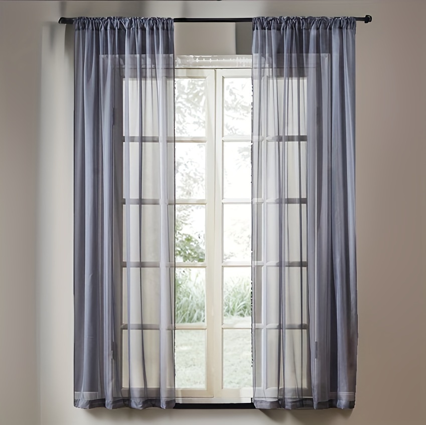 1pc contemporary sheer window curtain semi sheer   themed gauze panel for bedroom polyester   fabric cordless woven rod pocket hanging method do not   60g fabric weight details 8