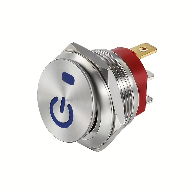 1pc 22mm Metal Toggle Rocker Switch 12-24v 20a 2 Power Switches Self-locking Car Rv Boat Round Push Button 3 Pins
