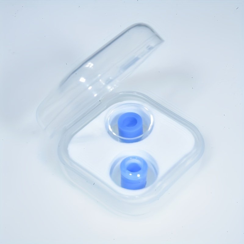 two color transparent silicone earphone case blue Temu