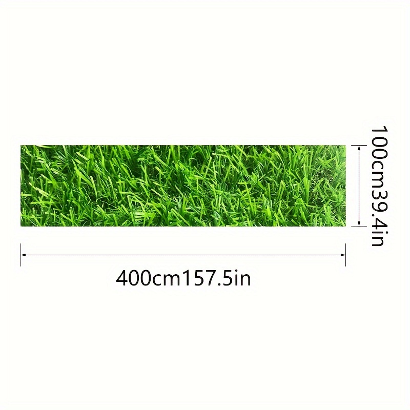 TEMU Luxury High-density Artificial Grass Mat, Soft Plastic Carpet With 25mm Fiber Height, Pet-friendly Indoor/outdoor Fake Grass Lawn - Needle Count 13 Per 10cm