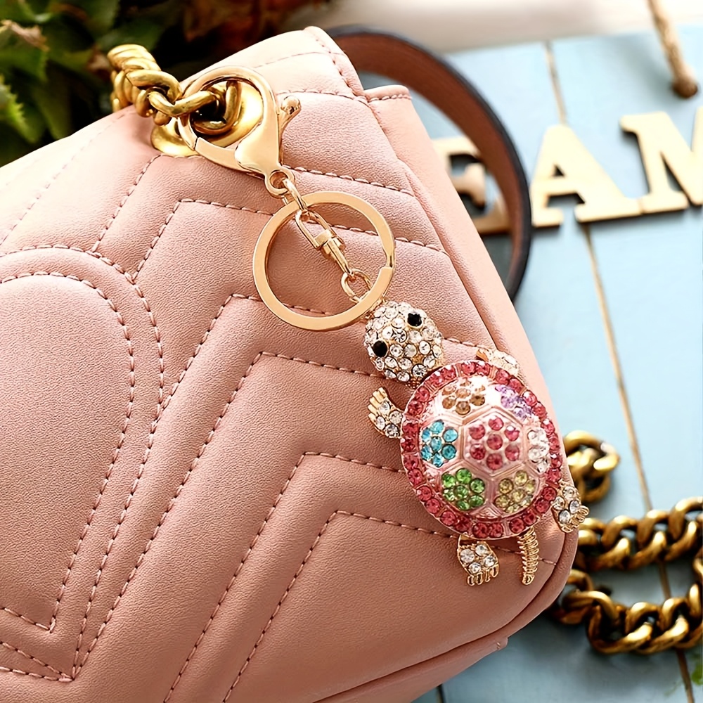 Ladies Key Ring Keychain Turtle Pendant Hollow