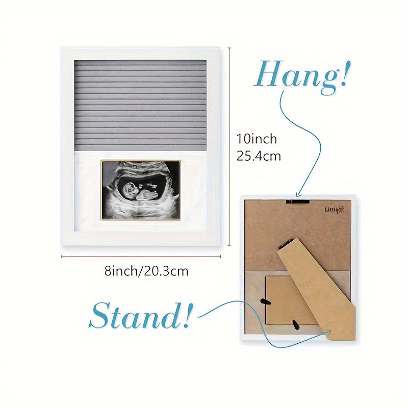 customizable wooden ultrasound keepsake frame diy felt decor display for memories details 1