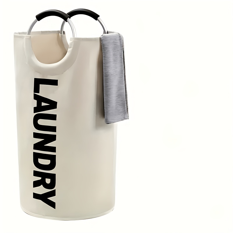 TEMU Extra Large Foldable Laundry Basket, Freestanding Elevated Clothes Storage Hamper, Thickened Handle Laundry Bag, Convenient Storage Vertical