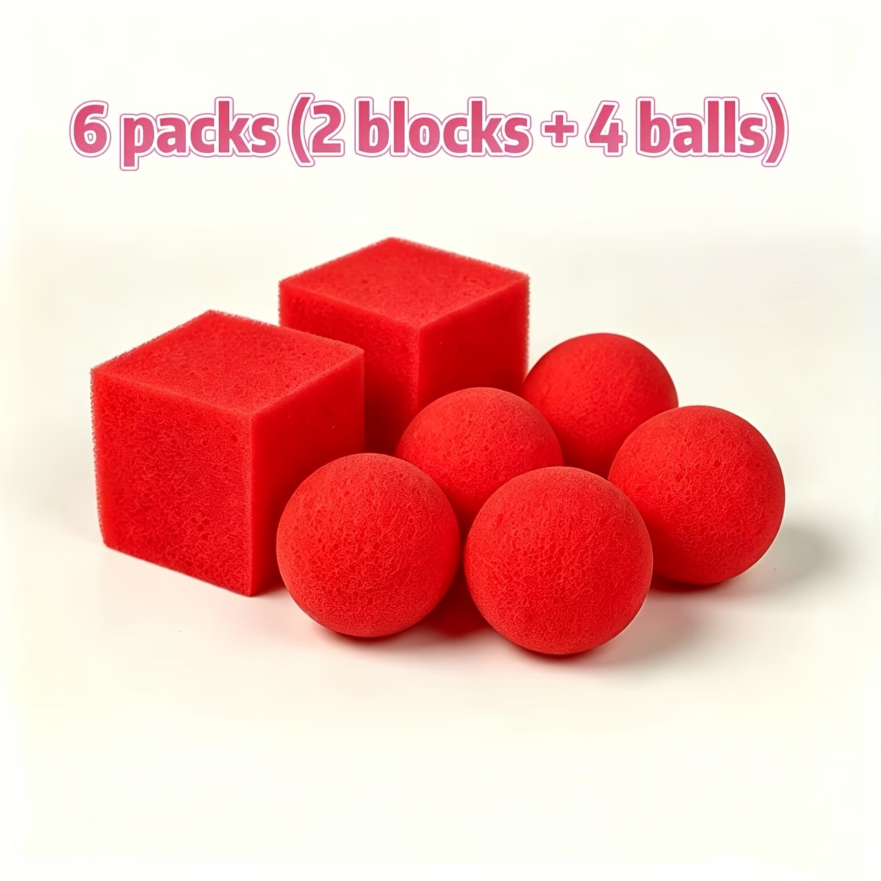 TEMU 6pcs Sponge Magic Set / Square And Round / Suitable For Beginners / The Gift / A Christmas Gift For Him