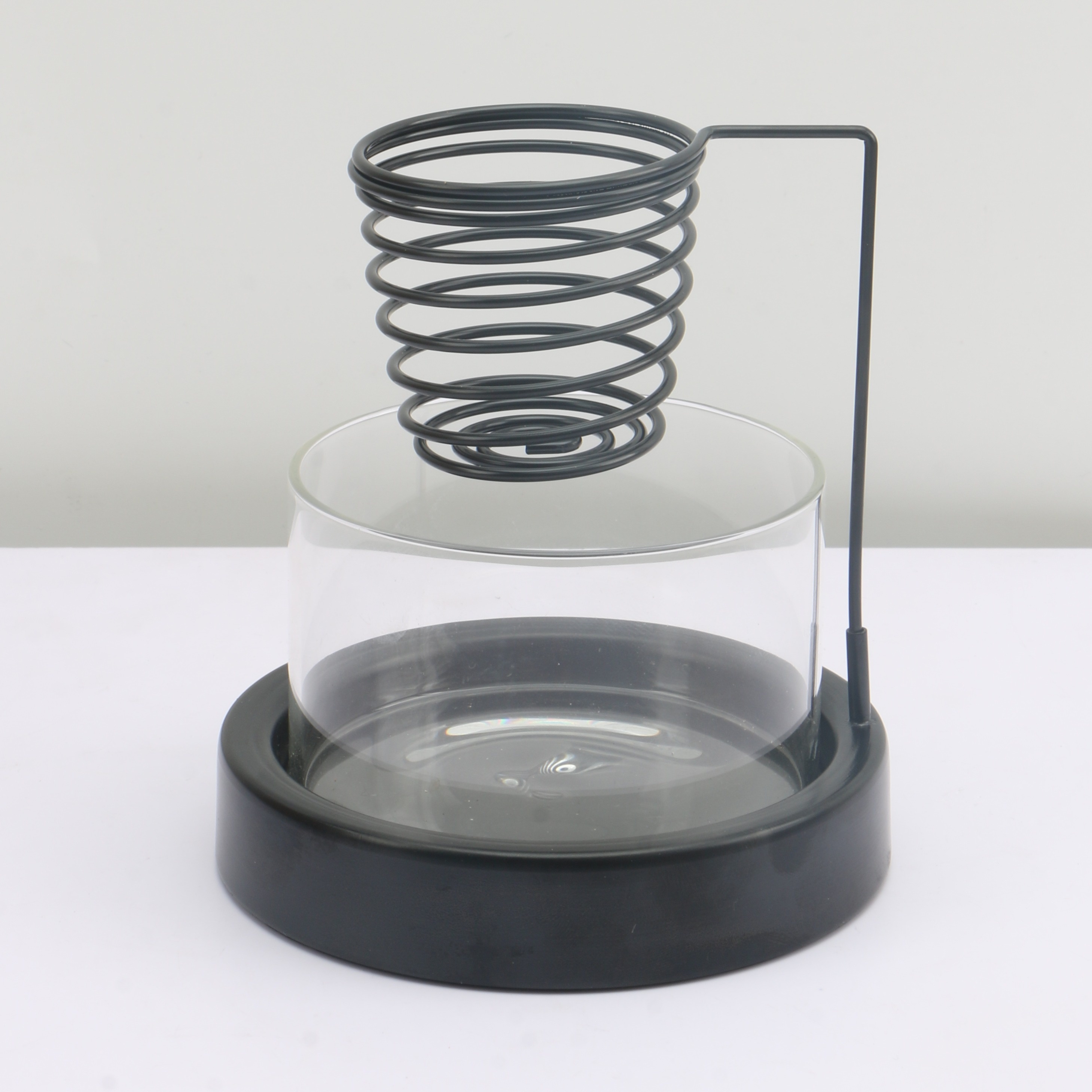 TEMU 1pc Sage With Thick Metal Base & Clear Glass Bowl - Stable, Shake- For Yoga Rooms, Home Decor, And Meditation Spaces (sage Not Included), Incense Holder