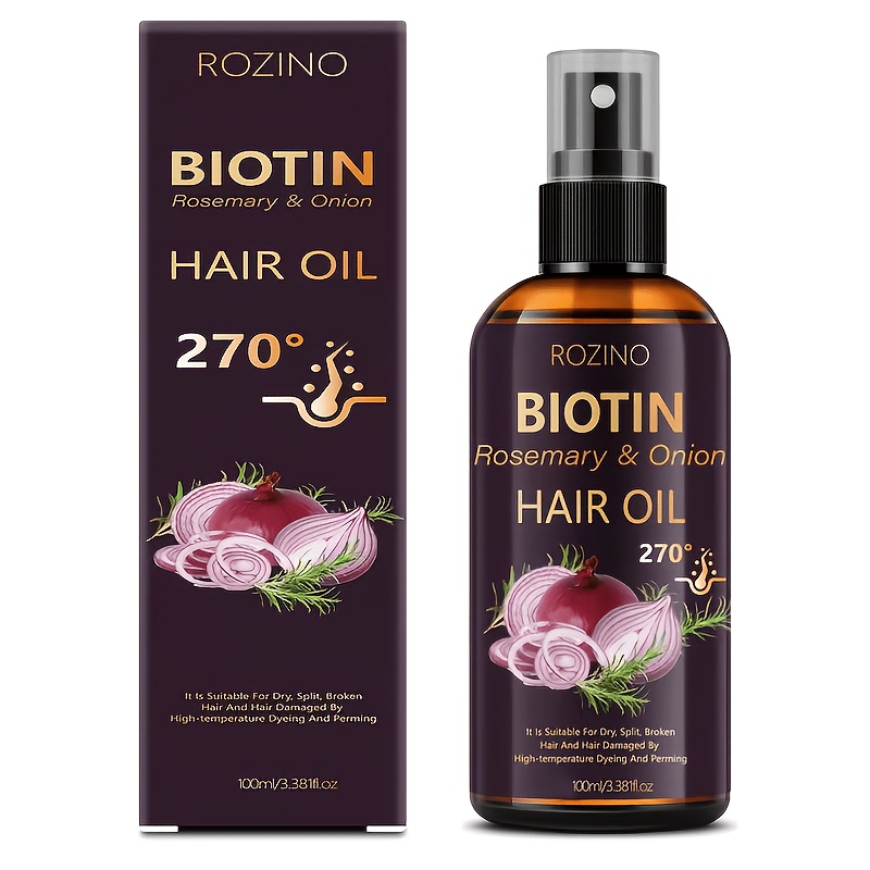 Image of [summer Refreshing Oil Control Volume] Biotin & Rosemary & Onion 10-in--rinse Conditioner Essential Oil Spray 100ml, Containing Multiple Natural Plant Ingredients, Spray , Convenient To Use