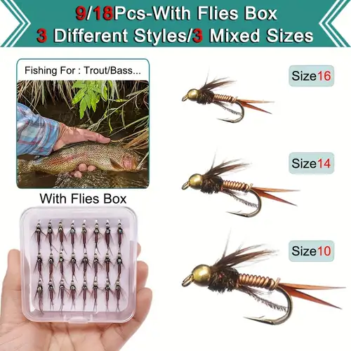 Fly Fishing Kit: Hand tied Flies For Trout Dry/wet Flies - Temu