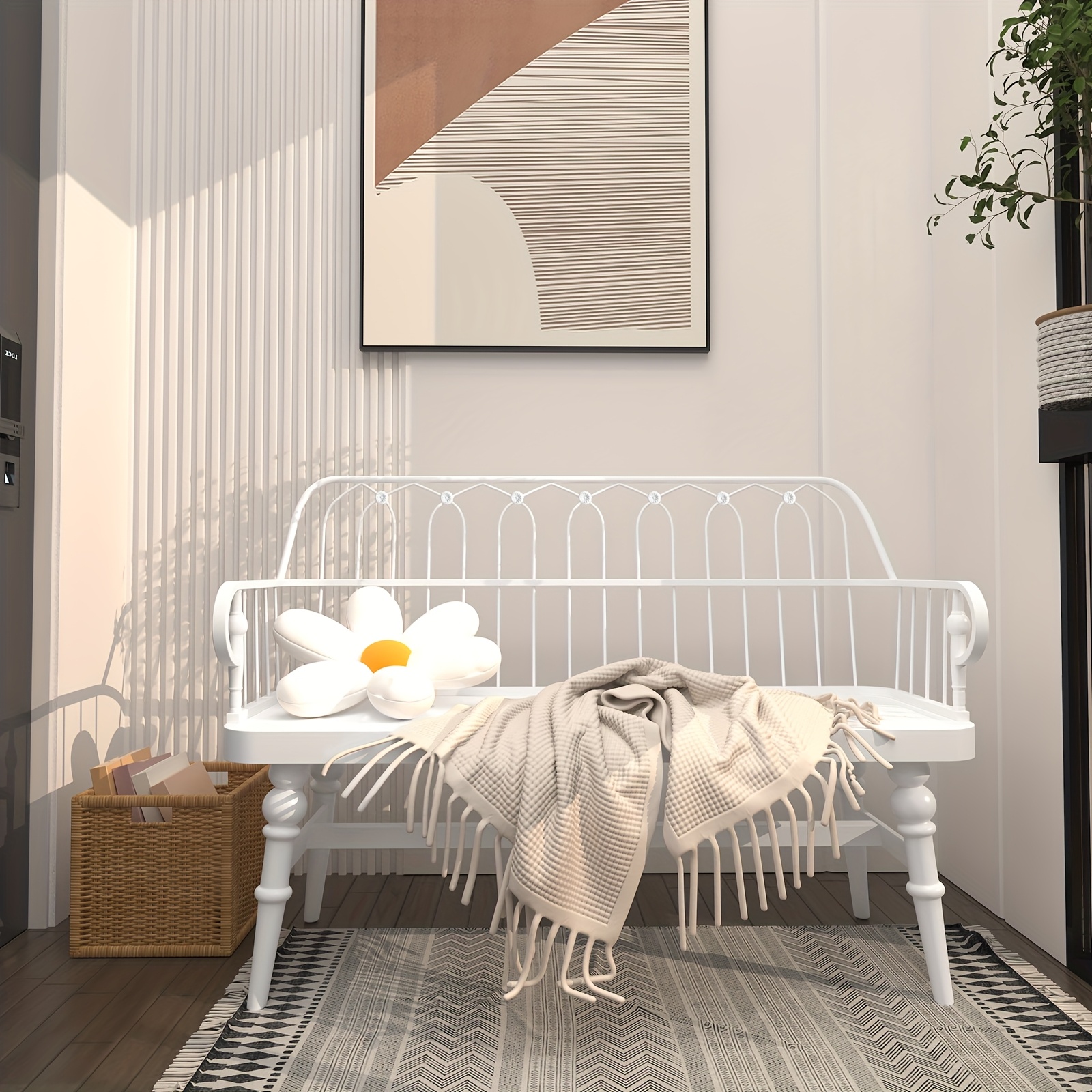 Wooden Spindle Back Dining Bench