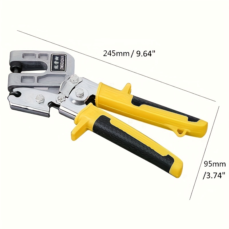 TEMU 1pc Double-handed Metal Stud Crimper, Aluminum Alloy Drywall Tools, Keel Joining Pliers With Punching Design For Woodwork, Ceiling Stud &