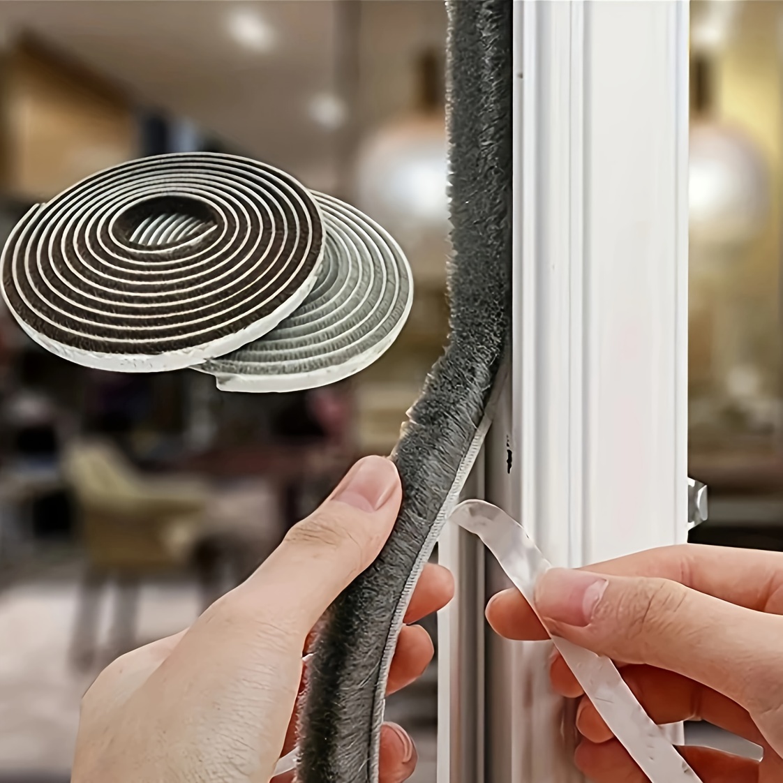 

33ft Self-adhesive Door & Window Seal Strip - , Dustproof, Soundproof For Sliding Doors And Home Use