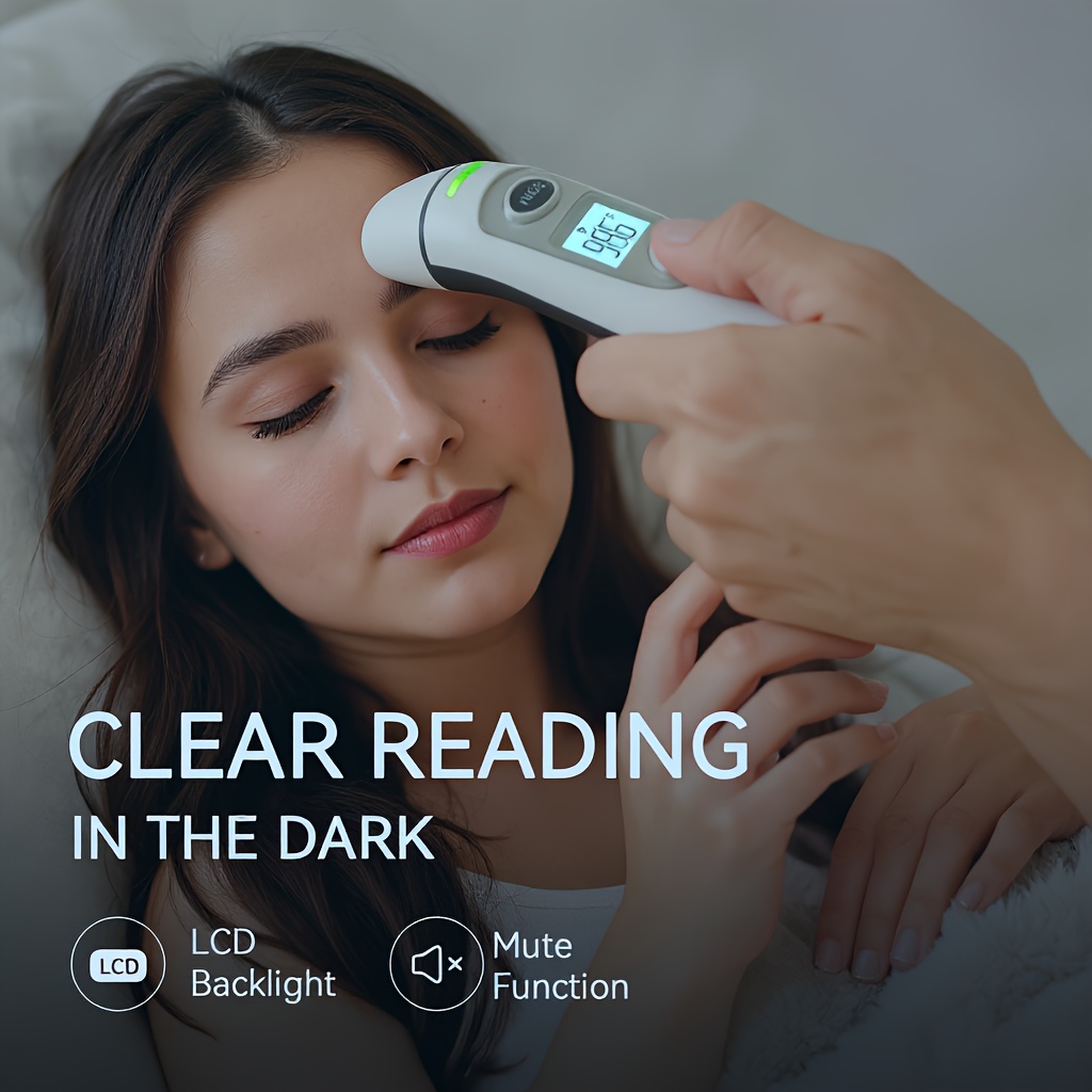 Puzxo Three-in-one Digital Infrared Thermometer, Dual-mode (forehead And Ear) - 1-second Temperature Measurement, LCD Display, Automatic Mode, Memory Storage, Suitable for Adults, Travel, Homes, Clinics And Hospitals (with 4 Batteries), Hospital Equipment, Portable Thermometer, Compact Design, Reliable Measurement, Forehead And Ear Thermometer, Quickread Thermometer, Adults Thermometer, Family Healthcare