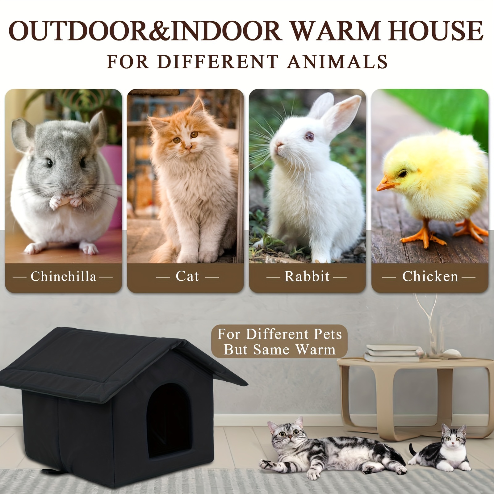 durable waterproof outdoor cat house weather Temu