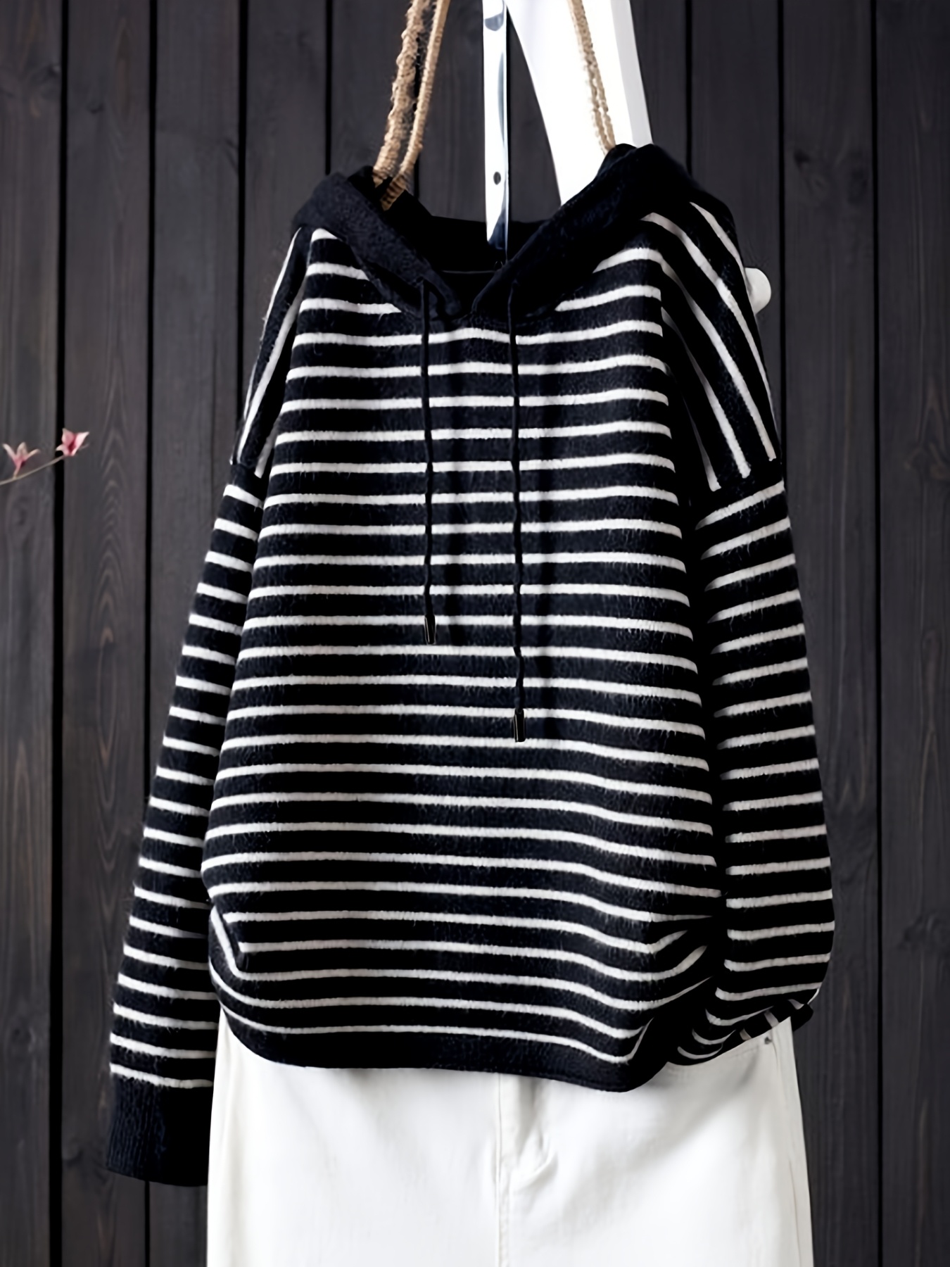 【YOURNUS】Striped Warmer Hooded Knit YOURNUS】Striped Warmer Hooded Knit (YOURNUS/ニット