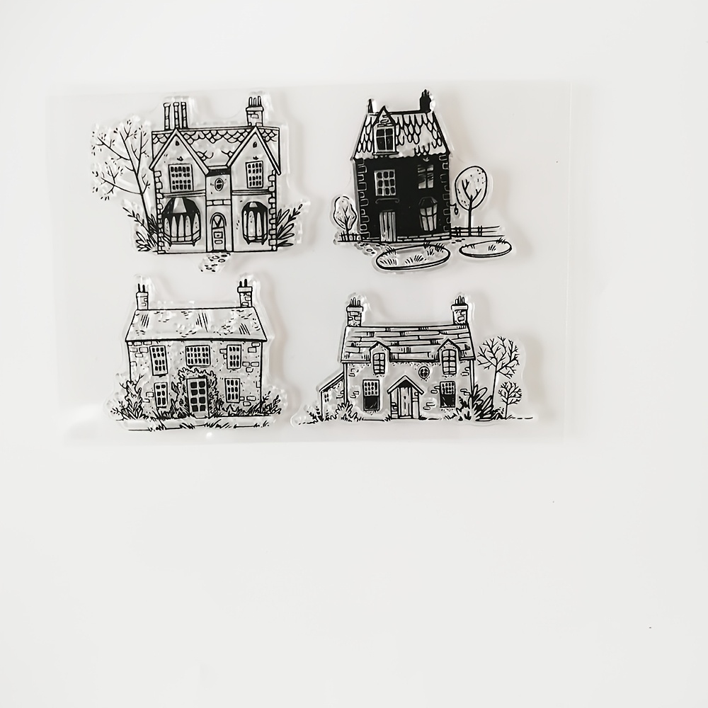 Image of 4 Designs Clear Stamp For Scrapbooking, Clip Art, And Card Making Decoration