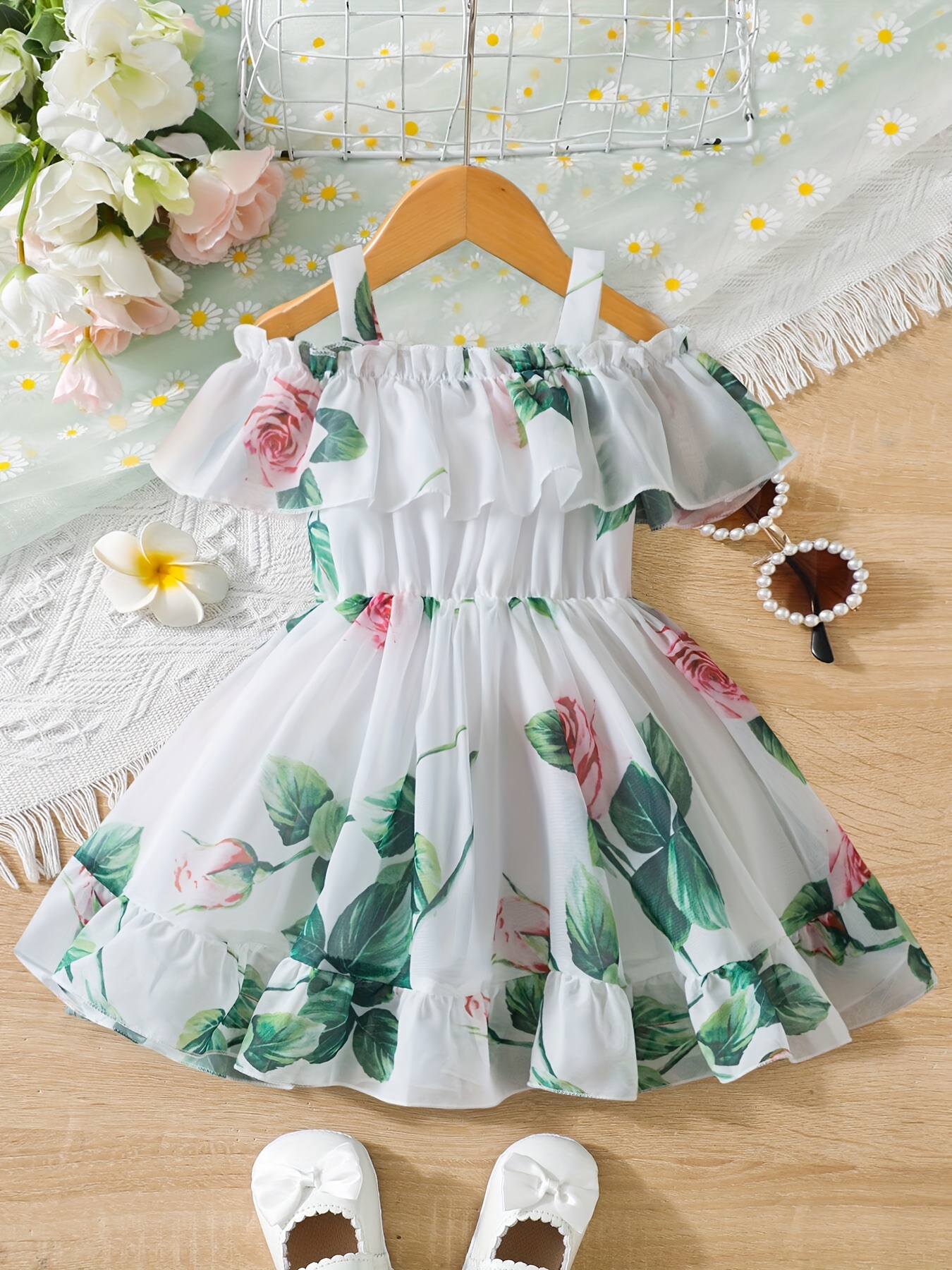 bohemian style sleeveless rose light purple pattern princess - Temu New  Zealand